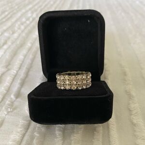 Rhinestone Diamond Bling Statement Ring size 6